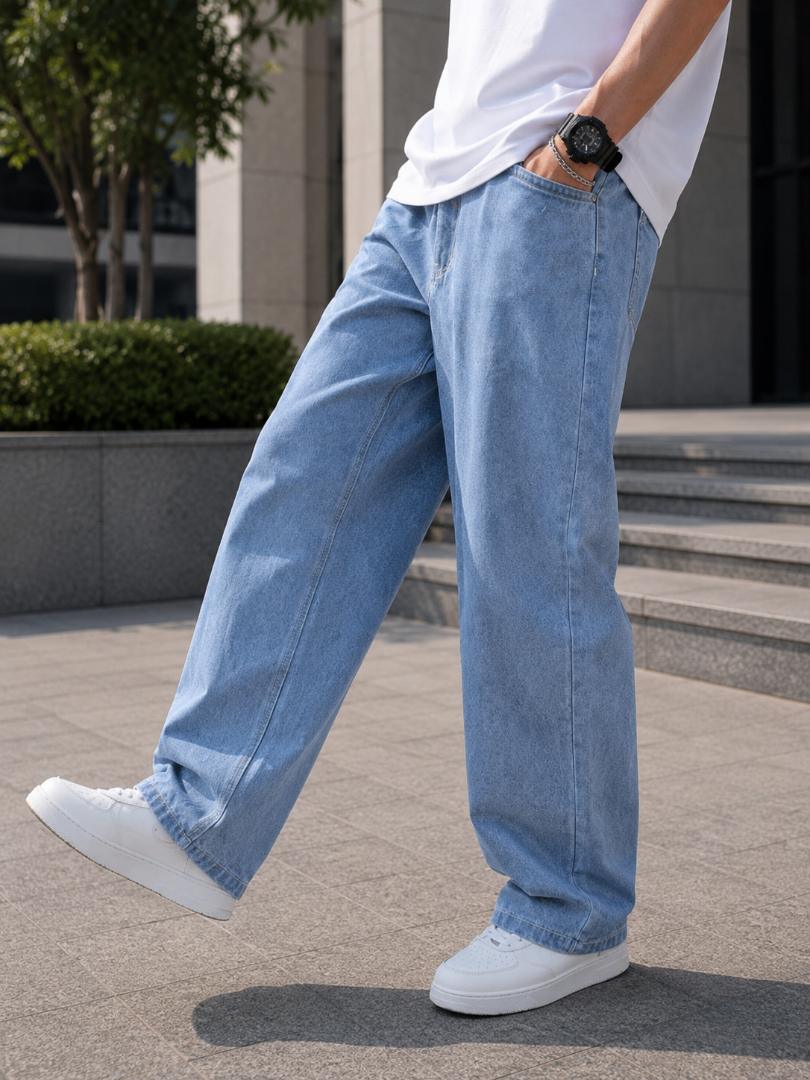 WAZWEAR Men Straight Fit Mid Rise Blue Jeans