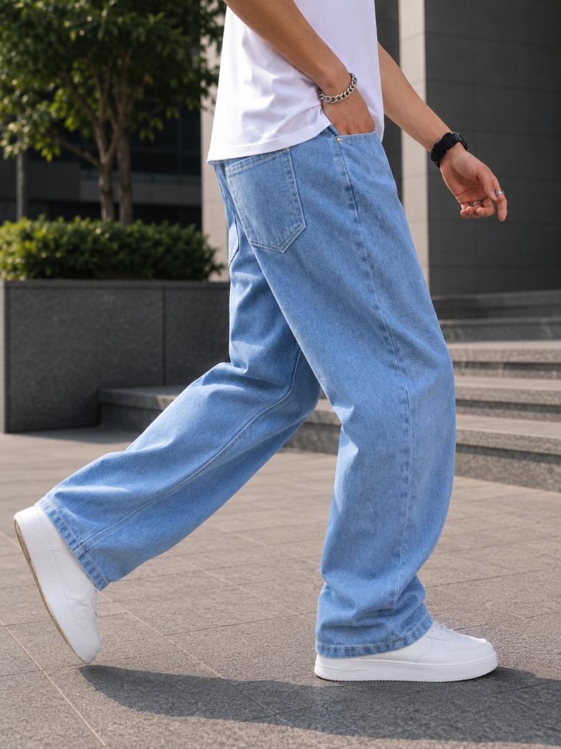 WAZWEAR Men Straight Fit Mid Rise Blue Jeans