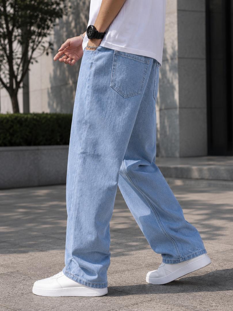 WAZWEAR Men Straight Fit Mid Rise Blue Jeans