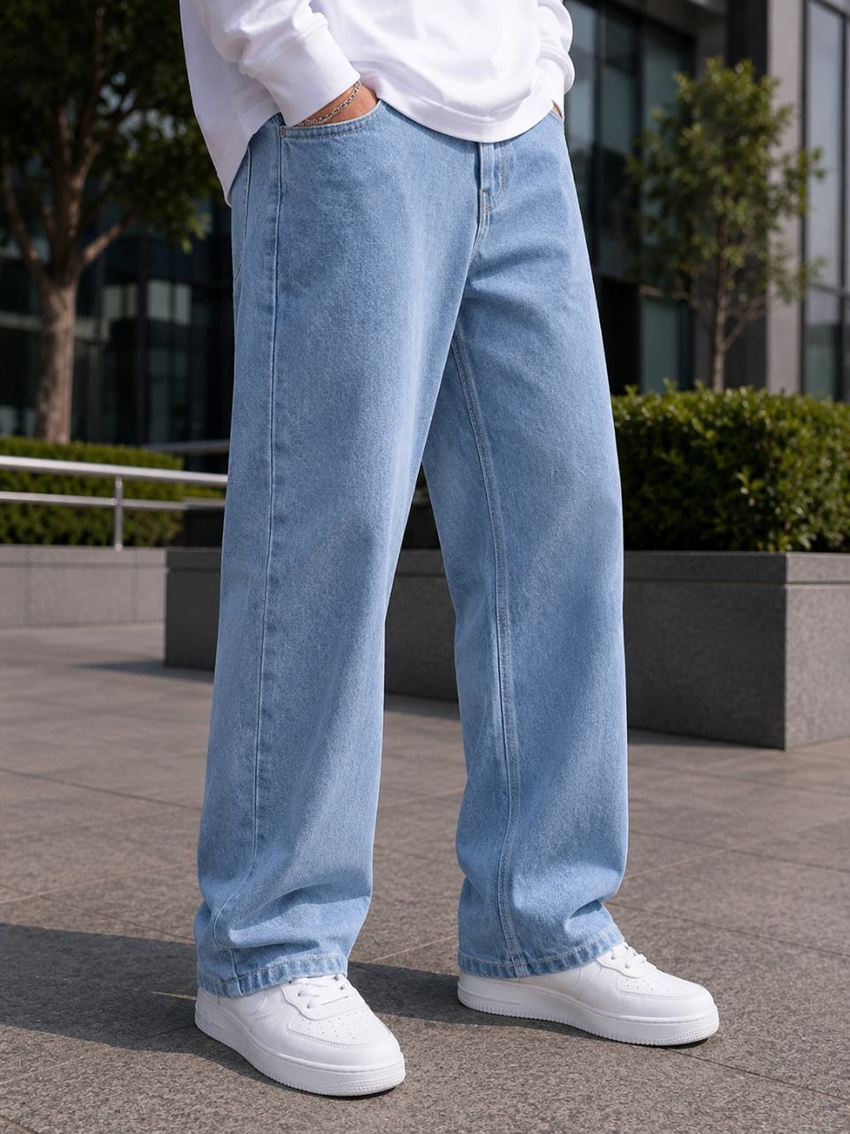 WAZWEAR Men Straight Fit Mid Rise Blue Jeans