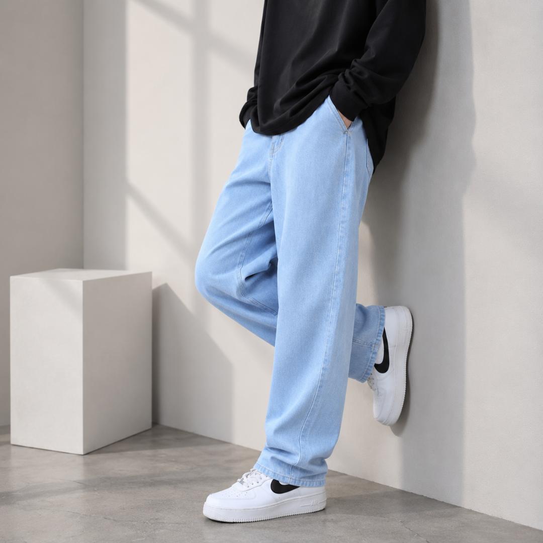 WAZWEAR Men Straight Fit Mid Rise Blue Jeans