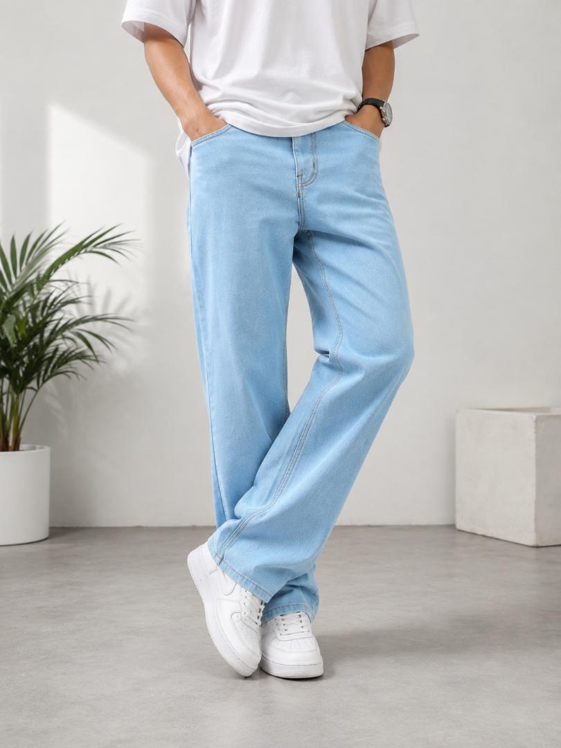 WAZWEAR Men Straight Fit Mid Rise Blue Jeans