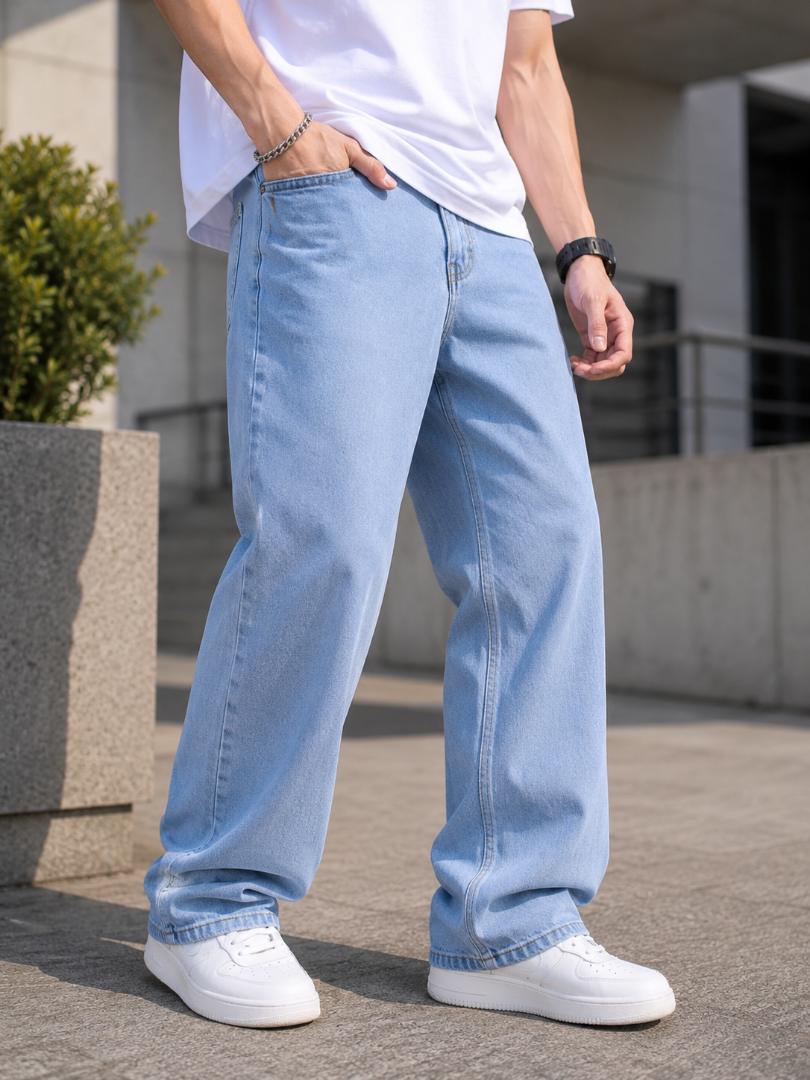 WAZWEAR Men Straight Fit Mid Rise Blue Jeans