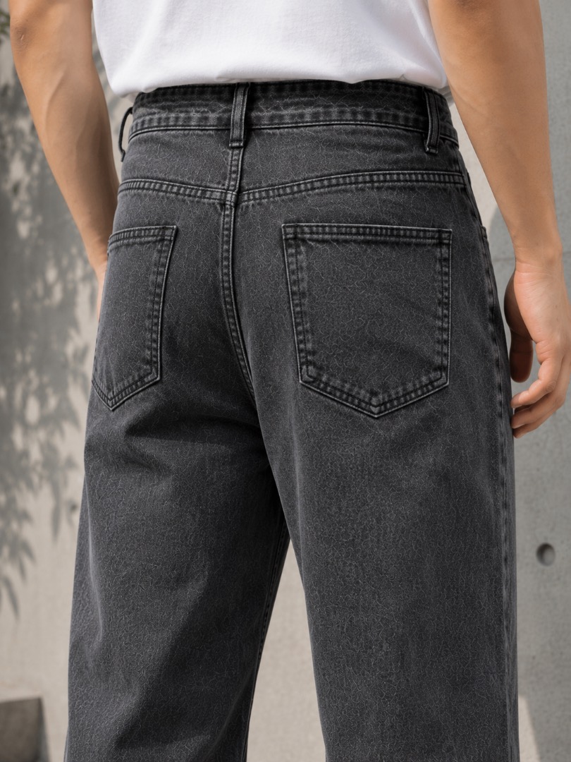 WAZWEAR Men Straight Fit Mid Rise Grey Jeans