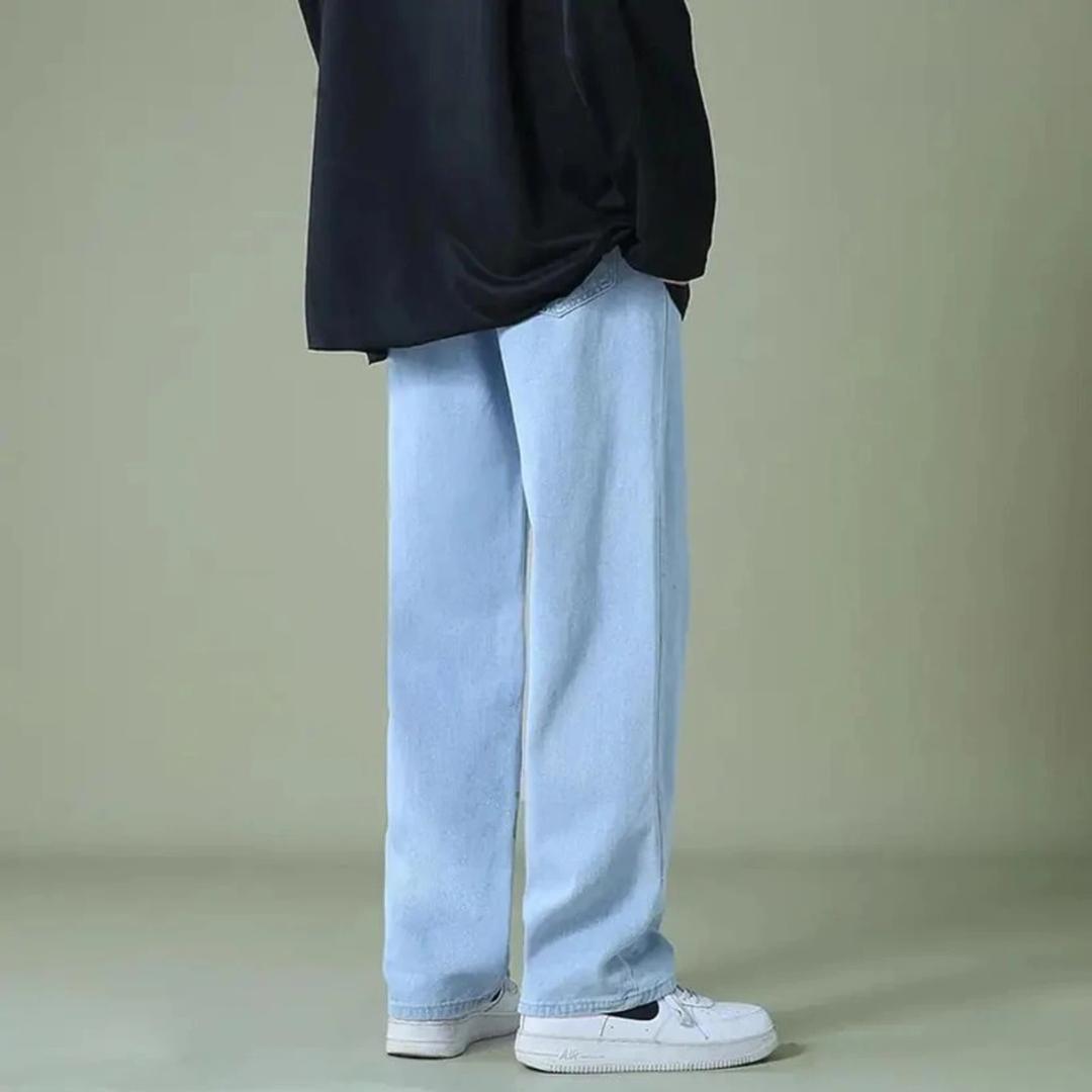 WAZWEAR Men Straight Fit Mid Rise light blue Jeans